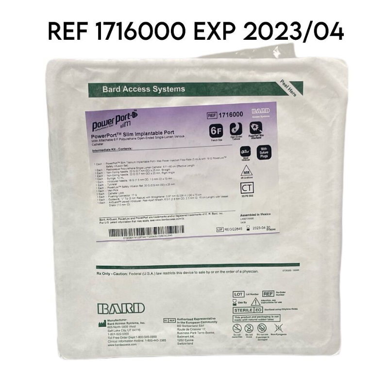BARD 1716000 PowerPort Slim Implantable Port,EXP 2023 04