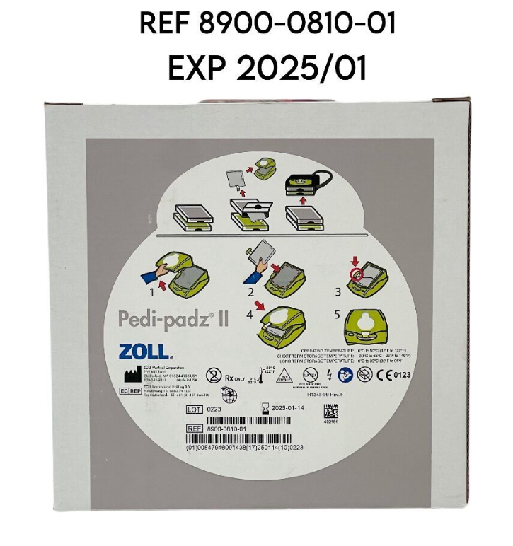 ZOLL 8900-0810-01 Pedi padz II Pediatric Electrodes  EXP 2025 01