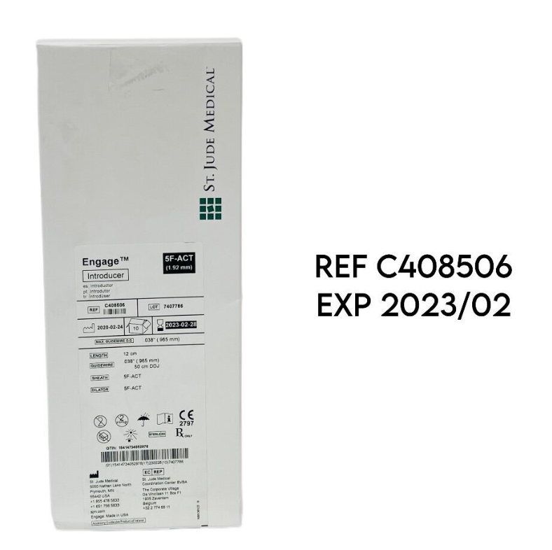 ST JUDE MEDICAL C408506 Engage Introducer 5F-ACT 1.92mm 10/BOX EXP.2023 02