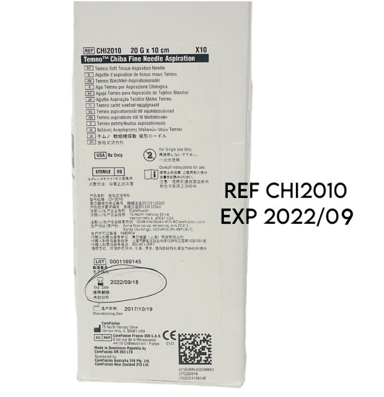 CAREFUSION CHI2010 NEEDLE BIOPSY CHIBA 20G X 10CM EXP 2022 09 (5/BOX)
