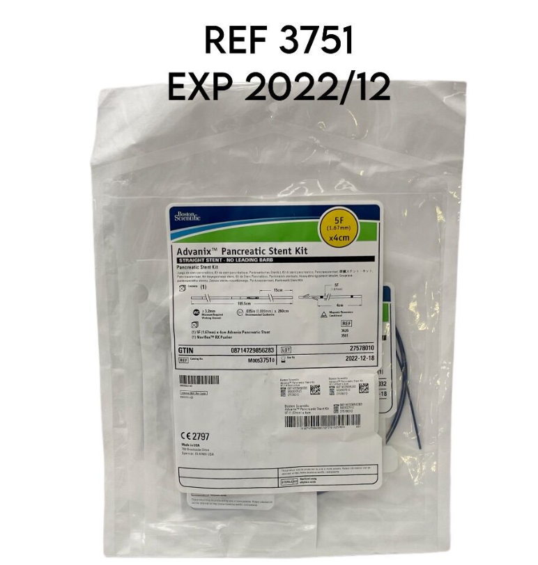 BOSTON SCIENTIFIC 3751 Advanix Pancreatic Stent Kit STRAIGHT STENT  NO LEADING BARB EXP 2022 12