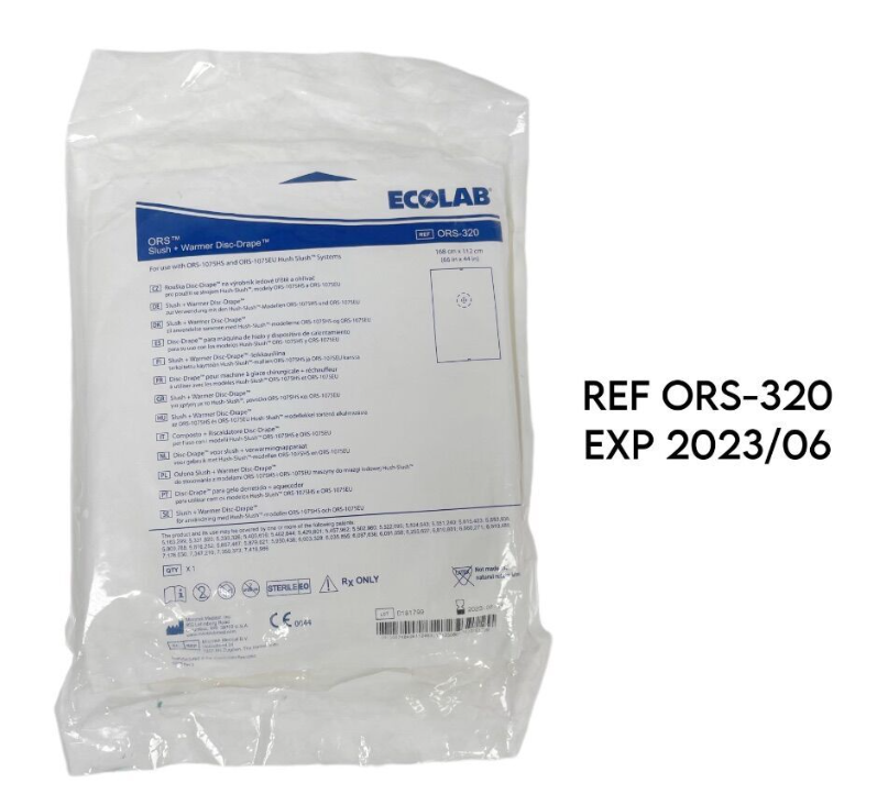 ECOLAB ORS-320 ORS Slush  Warmer Disc Drape 168 cm x 112 cm EXP. 2023 06