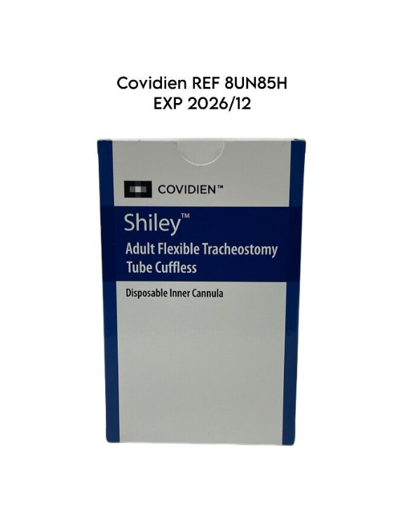 COVIDIEN 8UN85H Shiley Adult Flexible Tracheostomy Tube Cuffless EXP 2026 12