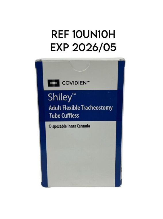 COVIDIEN 10UN10H Shiley Adult Flexible Tracheostomy Tube Cuffless EXP 2026 05