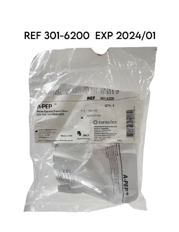 CURAPLEX 301 6200 A PEP Positive Expiratory Pressure Device EXP 2024 01