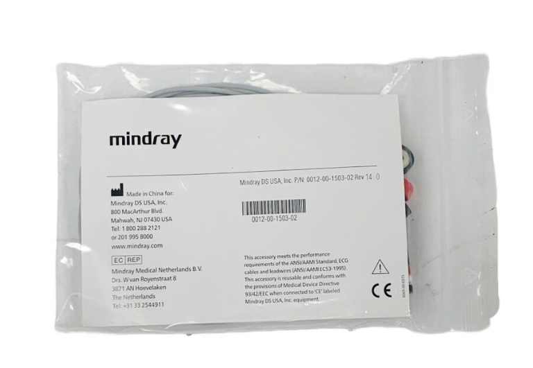 MINDRAY 0012-00-1503-02 5 Lead ECG Lead Wire