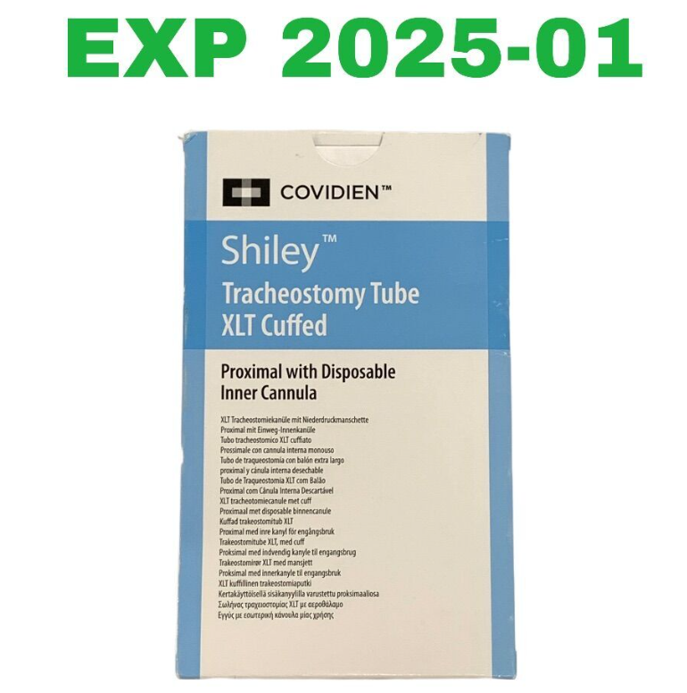 COVIDIEN 50XLTCP Shiley Tracheostomy Tube XLT Cuffed Proximal with Disposable Inner Cannula EXP 2025 01