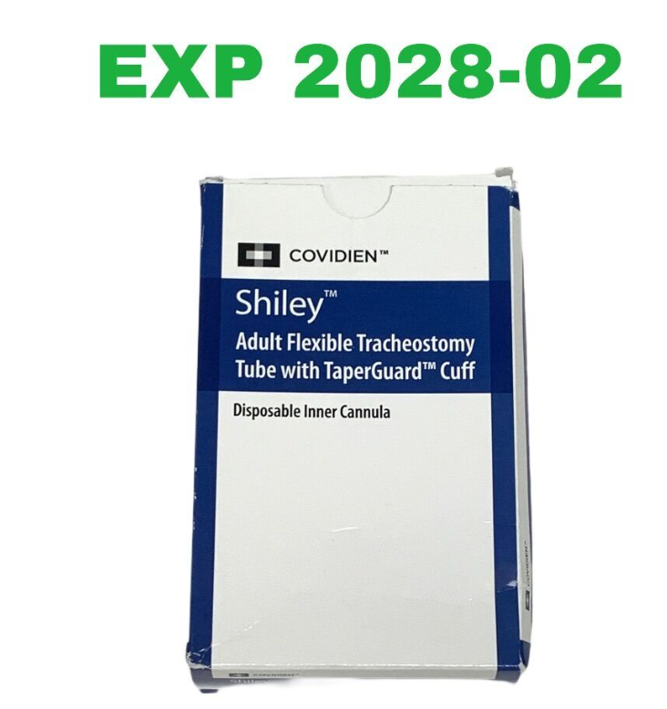 COVIDIEN 8CN85H Shiley Adult Flexible Tracheostomy Tube with TaperGuard Cuff EXP 2028 02