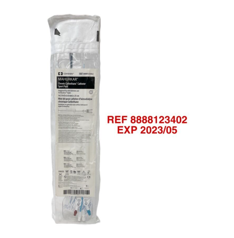 COVIDIEN  8888123402 MAHURKAR Chronic Carbothane Catheter Sport Pack EXP 2023 05