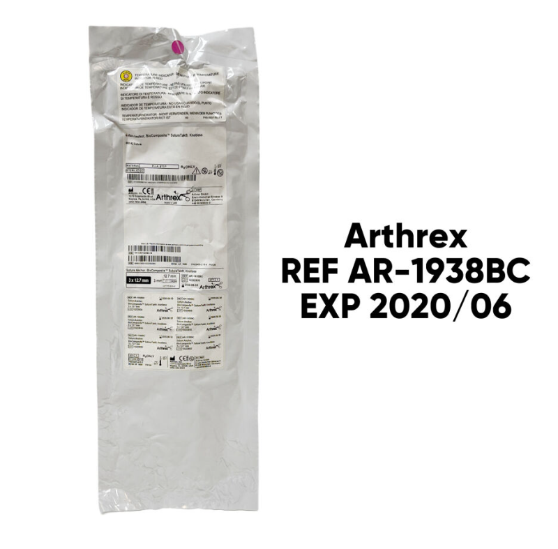 ARTHREX AR-1938BC Suture Anchor BioComposite SutureTak Knotless With #2 Suture EXP 2020 06