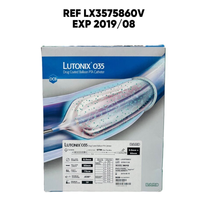 BARD LX3575860V LUTONIX OTW AV DRUG COATED BALLOON PTA CATHETER 8MM X 60MM 75CM  EXP 2019 08