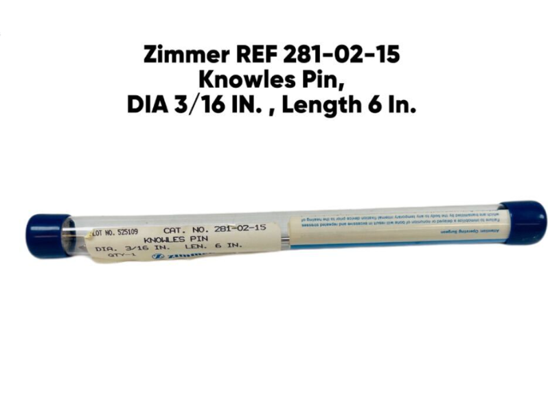 ZIMMER 281-02-15 KNOWLES PIN DIA 3/16 IN.  Length 6 In.