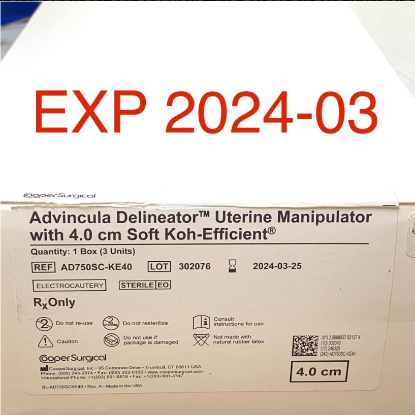 COOPER SURGICAL AD750SC-KE40 Advincula Delineator Uterine Manipulator (3 UNITS) EXP 2024 03