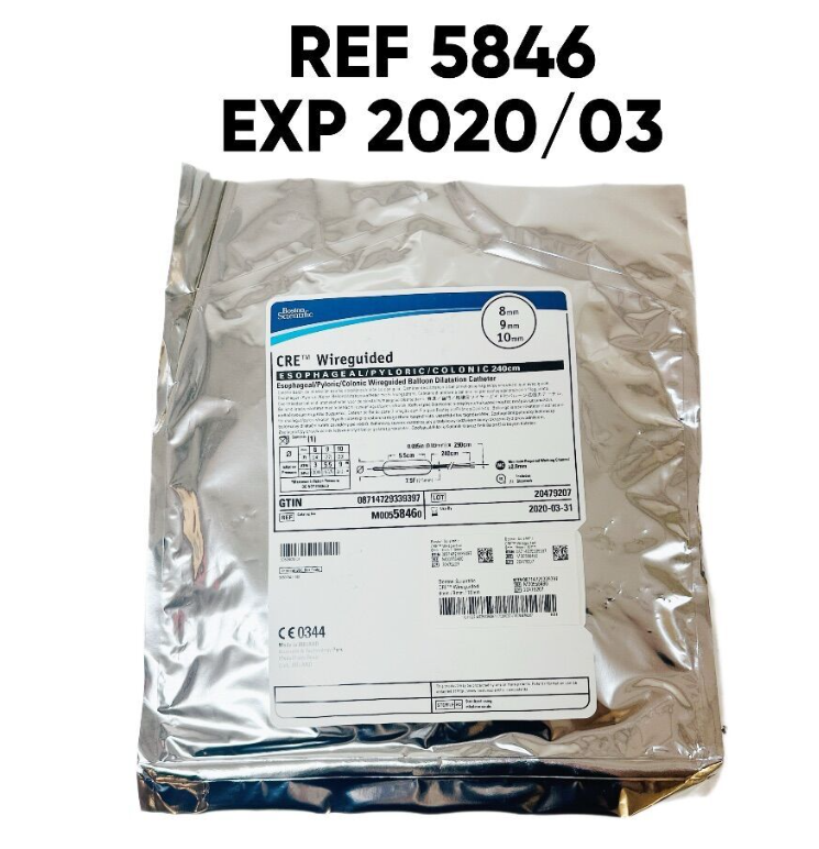 BOSTON SCIENTIFIC 5846 CRE Wireguided Esophageal/Pyloric/Colonic Wireguided Balloon Dilatation Catheter 8mm 9mm 10mm EXP 2020 03
