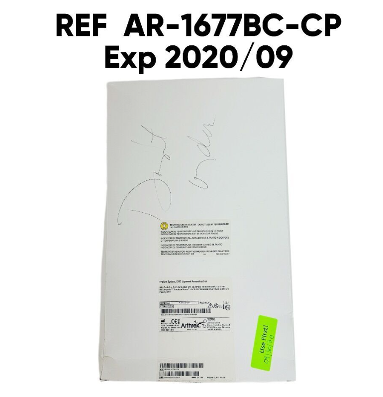ARTHREX AR-1677BC-CP Implant System CMC Ligament Reconstruction  Exp 2020 09