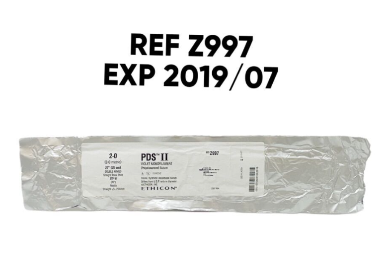 ETHICON Z997 PDS II VIOLET MONOFILAMENT (Polydioxanone) Suture 2-0 (3.0 metric) 27" (70 cm)  EXP 2019 07