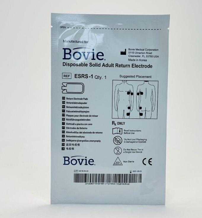 BOVIE ESRS-1 Disposable Solid Adult Return Electrode EXP 2021 05