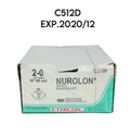 ETHICON C512D NUROLON Nylon Suture BLACK BRAIDED SIZE 2-0 12/BOX ЕXР.2020 12