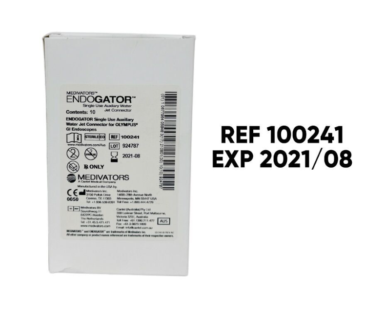 MEDIVATORS 100241 ENDOGATOR AUXILIARY WATER JET CONNECTOR FOR OLYMPUS (10/BOX) EXP 2021 08