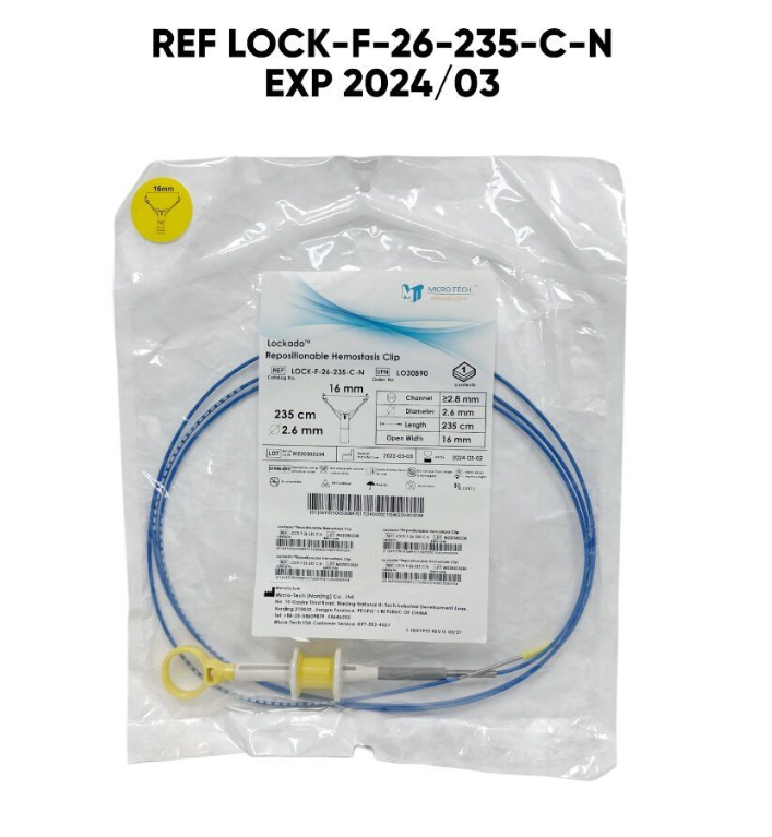 MICROTECH LOCK-F-26-235-C-N/ LO30890 Lockado Repositionable Hemostasis Clip 235 cm X 16 mm EXP 2024 03