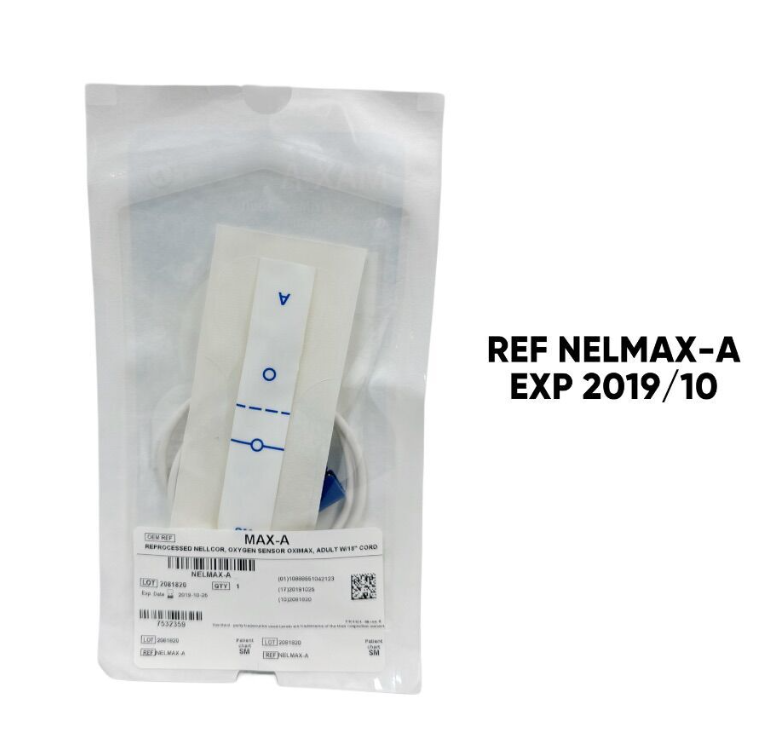 COVIDIEN NELMAX-A / MAX-A REPROCESSED NELLCOR OXYGEN SENSOR OXIMAX ADULT W/18" EXP 2019 10