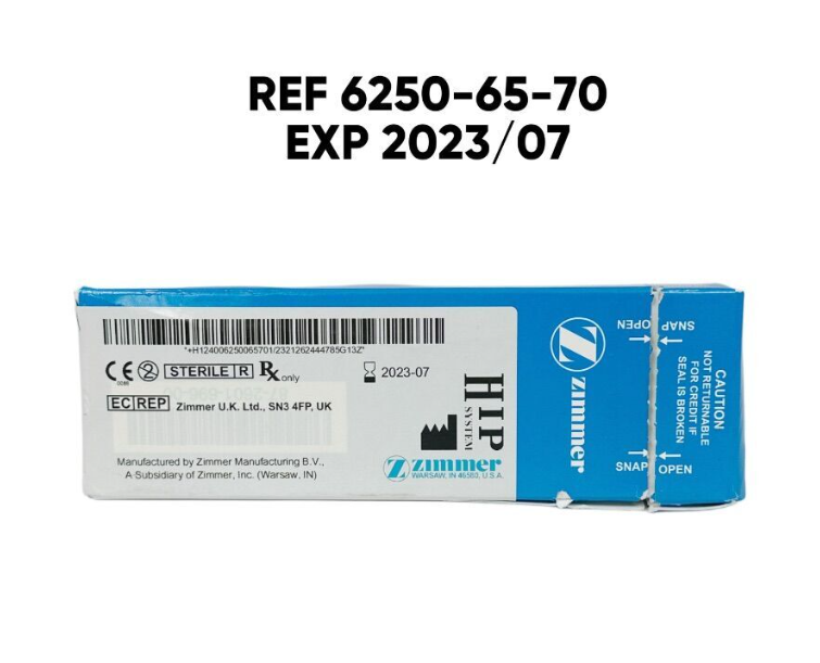 ZIMMER 6250-65-70 Bone Screw Self-Tapping 6.5mm X 70mm EXP 2023 07