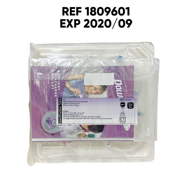 BARD 5616000 PowerPort M.R.I Implantable Port With Attachable Open Ended Single Lumen Venous Catheter 9.6F EXP 2020 09