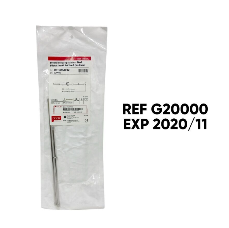 COOK MEDICAL G20000 Byrd Telescoping Stainless Steel Dilator Sheath Set Size B (Medium) 4.6mm X 3.5mm EXP 2020 11