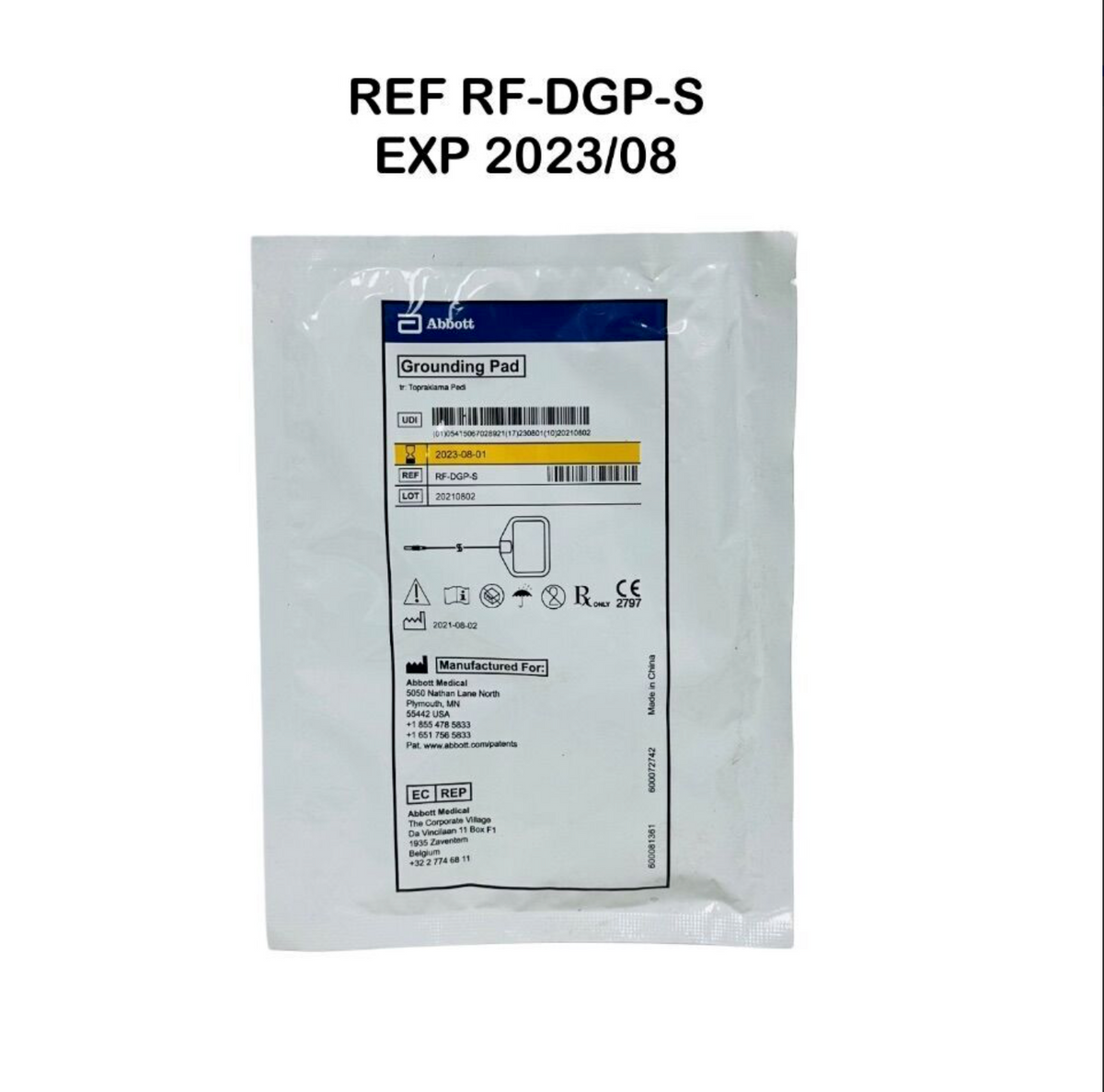 ABBOTT RF-DGP-S Grounding Pad EXP 2023 08
