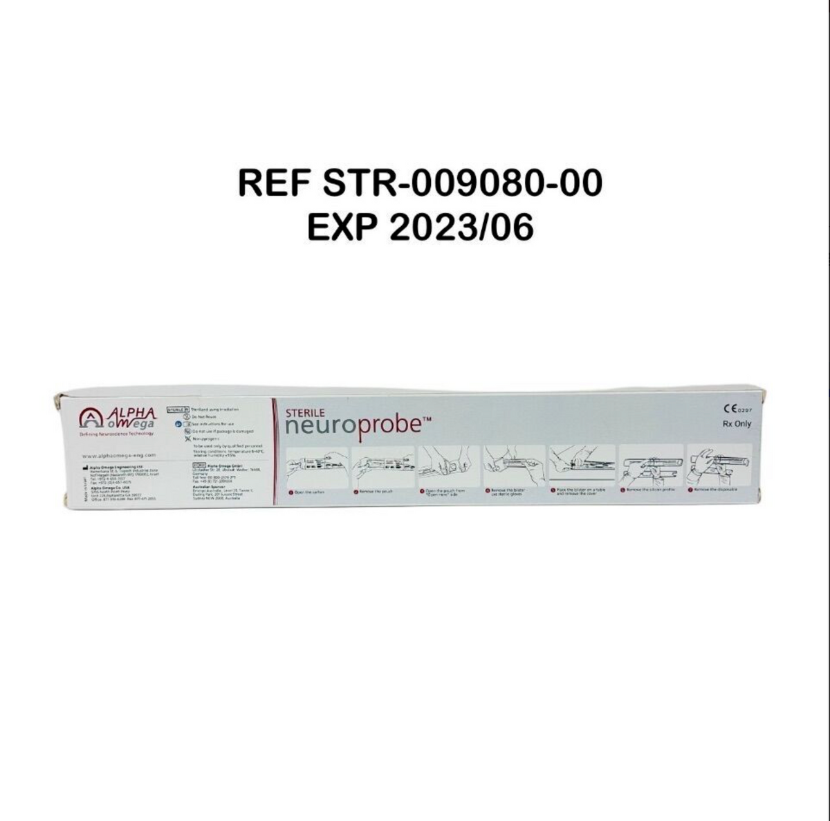 ALPHA OMEGA STR-009080-00 Neuroprobe 1X Sonus Shielded Microelectrode EXP 2023 06