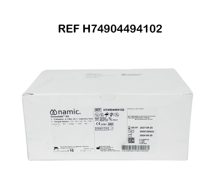 MEDLINE H74904494102 NAMIC Y-Adapter Kit 0.118″ Lumen 200 PSI with Insertion Tool & Torque Device EXP 2027 09 – Box of 10
