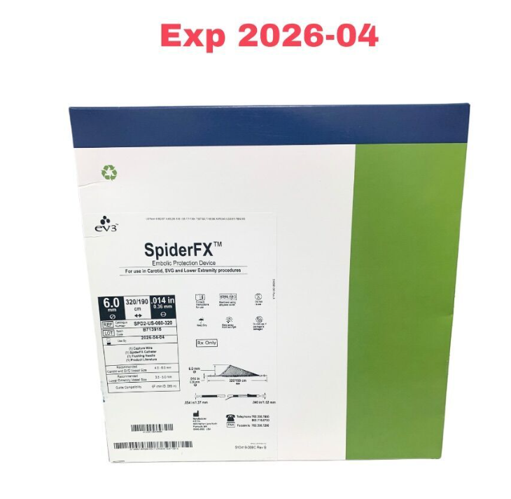EV3 SPD2-US-060-320 SpiderFX Embolic Protection Device 6.0mm 320 190cm Exp.2026 04
