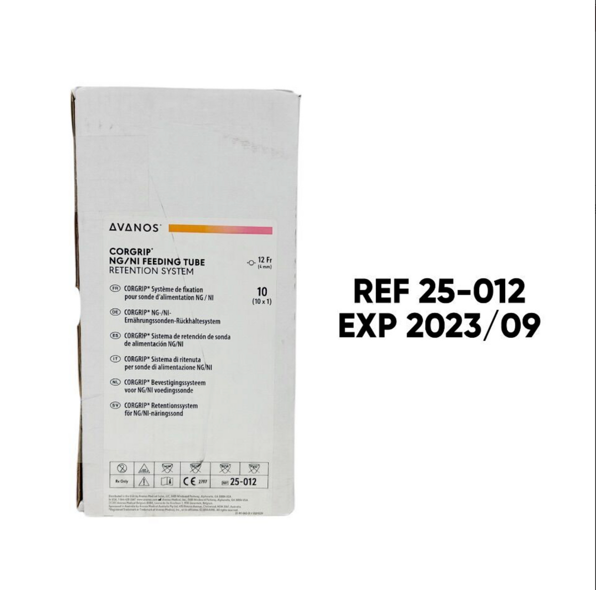 AVANOS 25-012  CORGRIP NG NI FEEDING TUBE RETENTION SYSTEM (10 x 1) EXP 2023 09