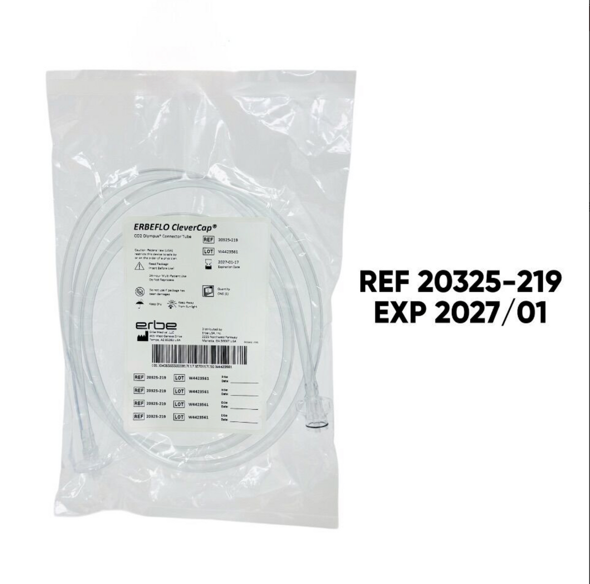 ERBE 20325-219 ERBEFLO CleverCap CO2 Olympus Connector Tube EXP 2027 01