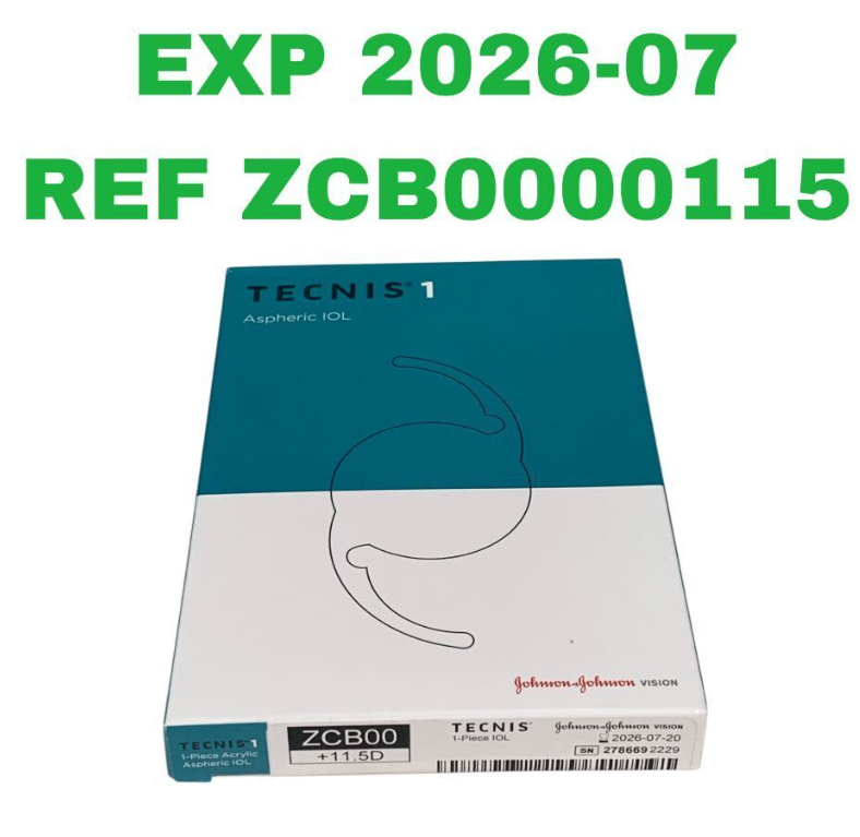 JOHNSON & JOHNSON ZCB0000115 TECNIS 1 1-Piece Acrylic Aspheric IOL +11.5D Exp.2026 07