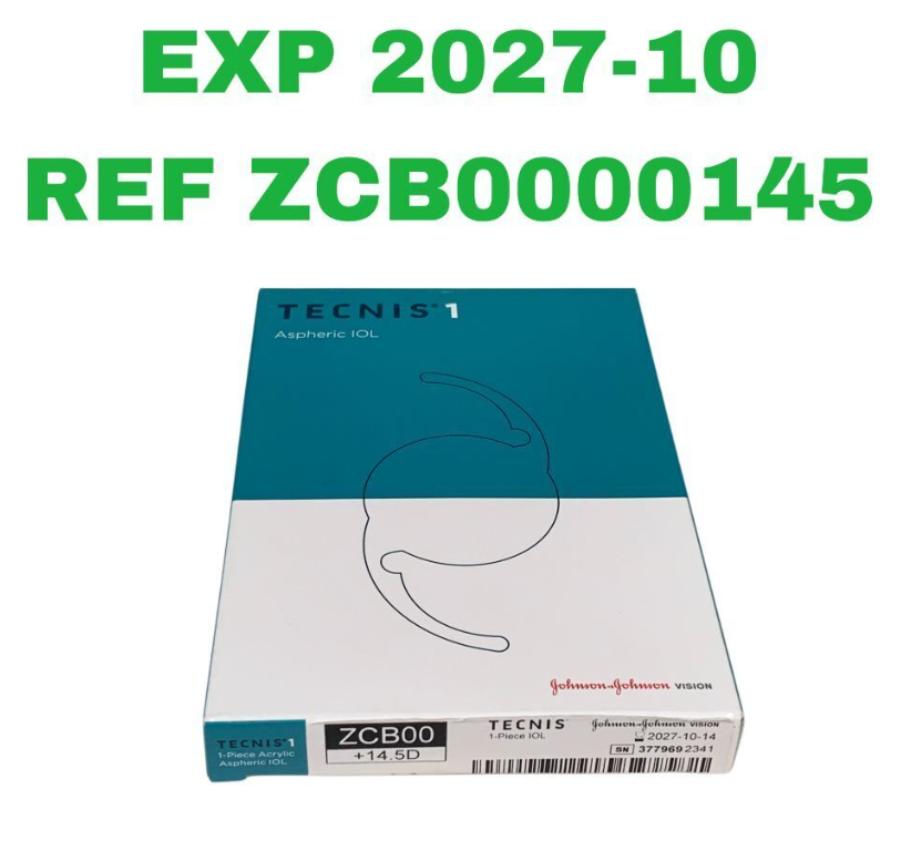 JOHNSON & JOHNSON ZCB0000145 Tecnis 1 Aspheric 1-Piece Acrylic IOL +14.5D EXP.2027 10