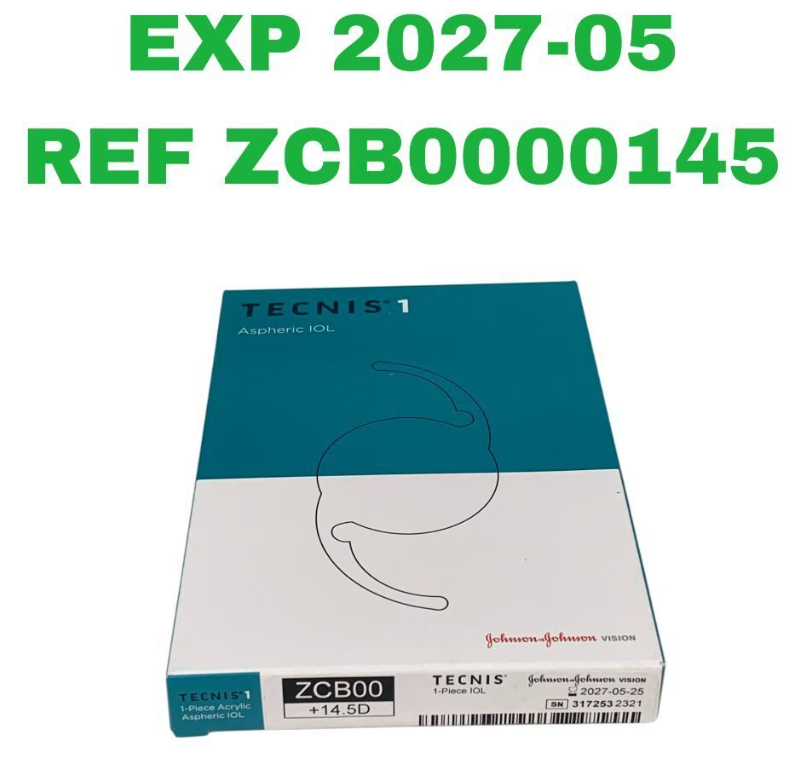 JOHNSON & JOHNSON ZCB0000145 Tecnis 1 Aspheric 1-Piece Acrylic IOL +14.5D EXP.2027 05
