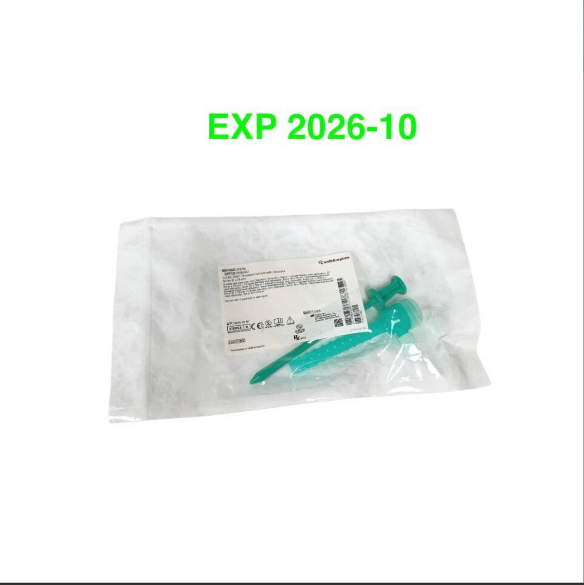 SMITH & NEPHEW 014718 CLEAR-TRAC Threaded Cannula with Obturator 8 mm ID x 76 mm EXP 2026 10