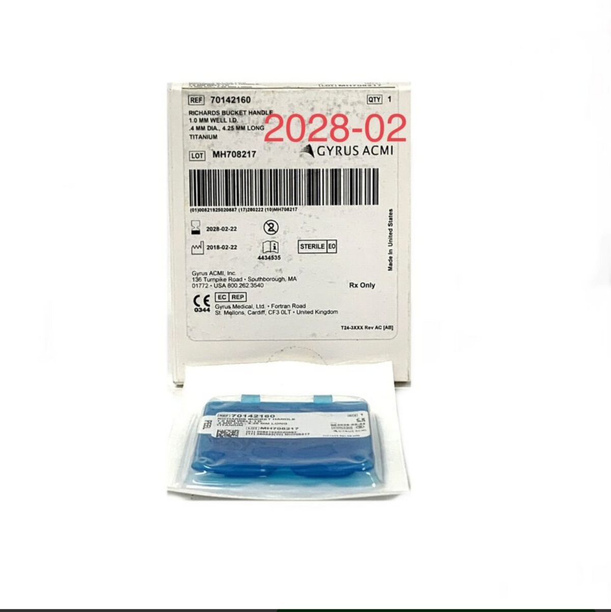 GYRUS ACMI 70142160 RICHARDS BUCKET HANDLE EXP 2028 02