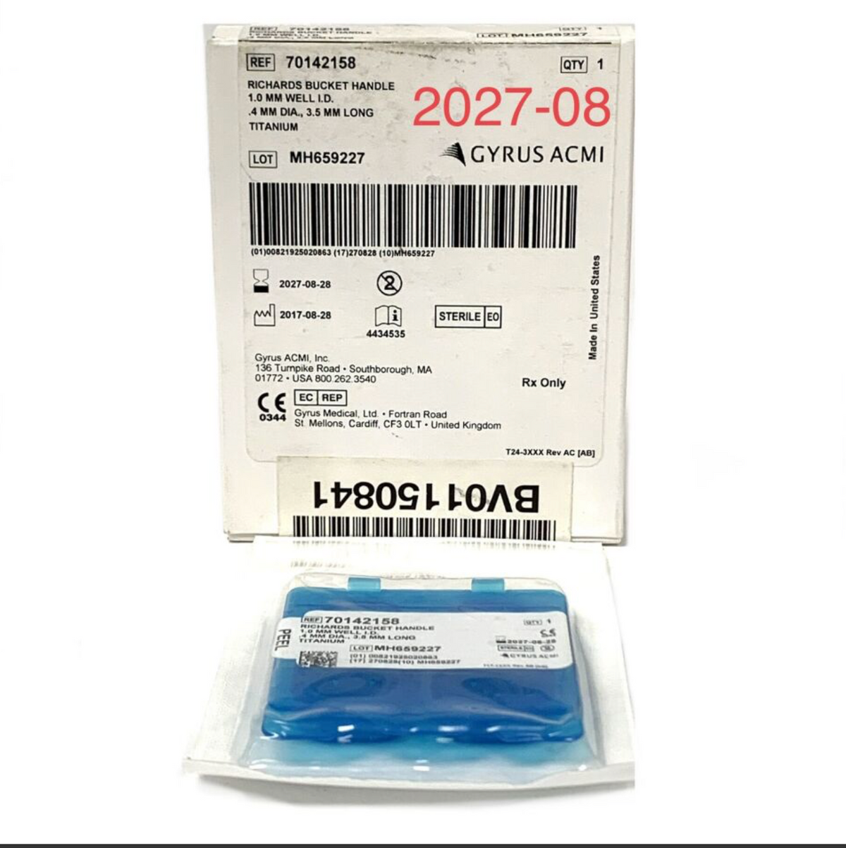 GYRUS ACMI 70142158 RICHARDS BUCKET HANDLE EXP 2027 08