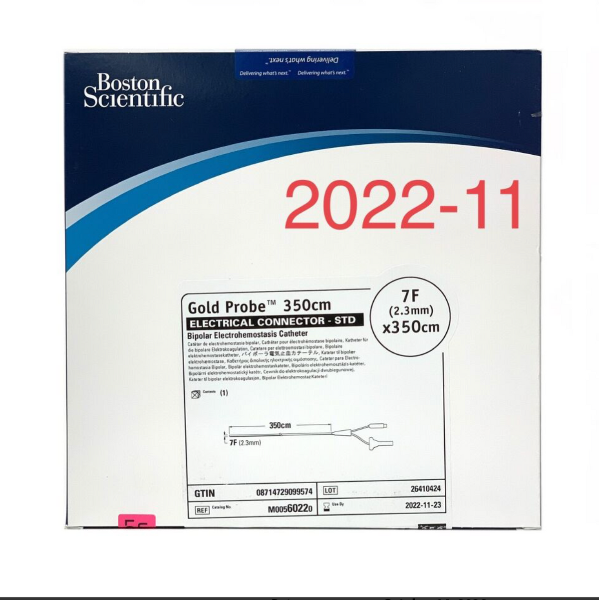 BOSTON SCIENTIFIC M00560220 GOLD PROBE BIPOLAR ELECTROHEMOSTASIS CATHETER EXP 2022 11