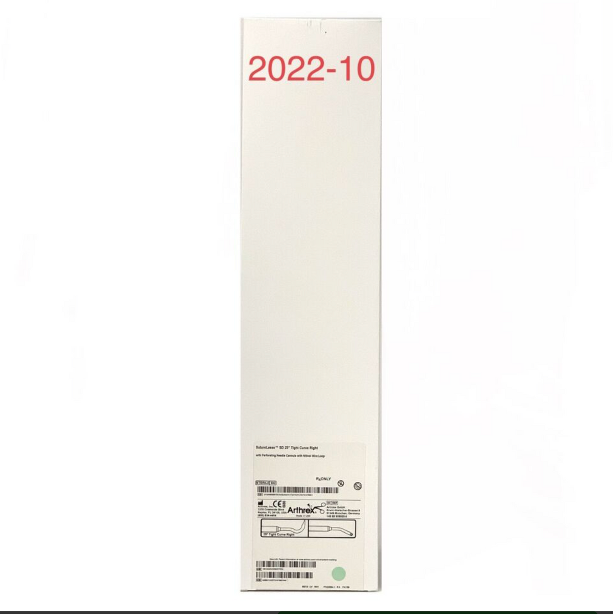ARTHREX AR-4068-25TR SUTURE LASSO SD 25 DEGREE TIGHT CURVE RIGHT EXP 2022 10