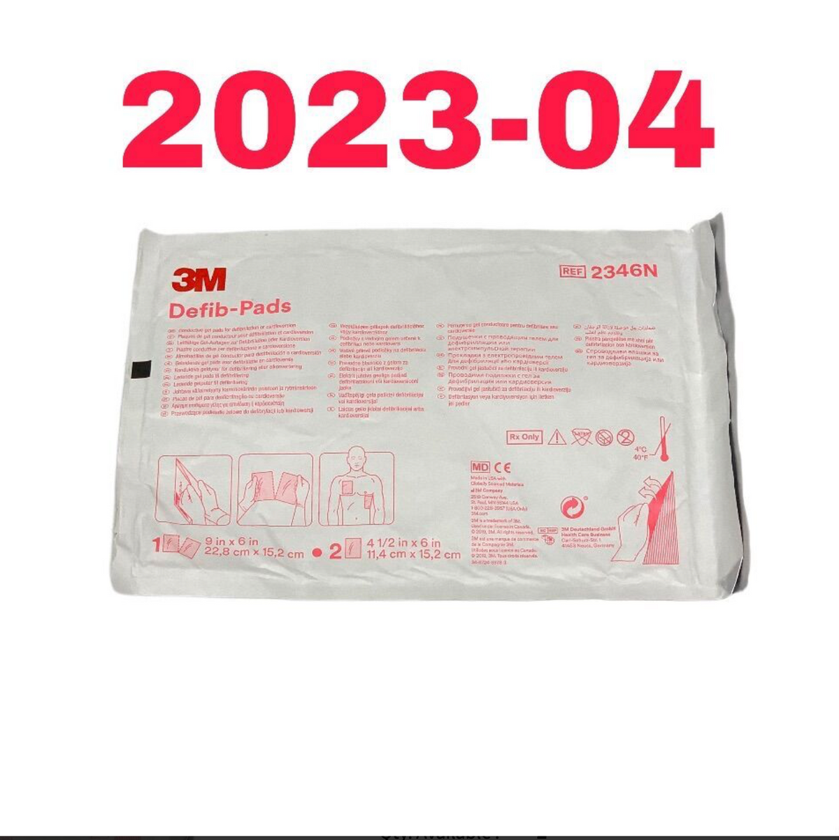 3M 2346N DEFIB-PADS EXP 2023 04