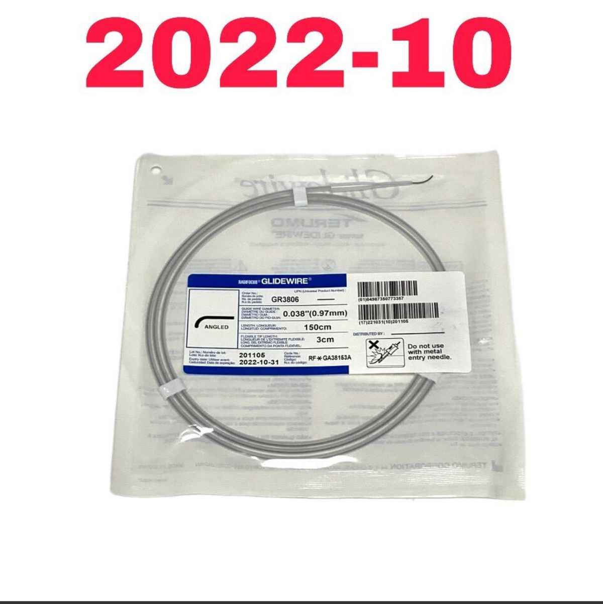 TERUMO GR3806 RADIOFOCUS GLIDEWIRE EXP 2022 10