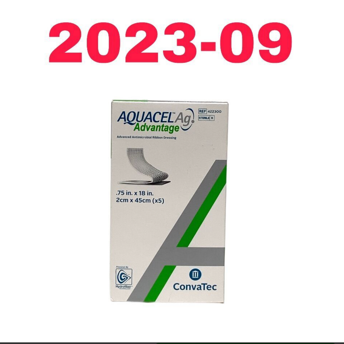 CONVATEC 422300 AQUACEL AG ADVANTAGE RIBBON DRESSING BOX OF 5 EXP 2022 08 or later