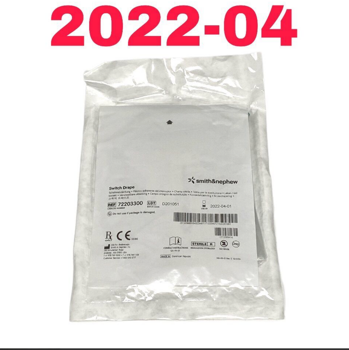 SMITH & NEPHEW 72203300 SWITCH DRAPE EXP 2022 04