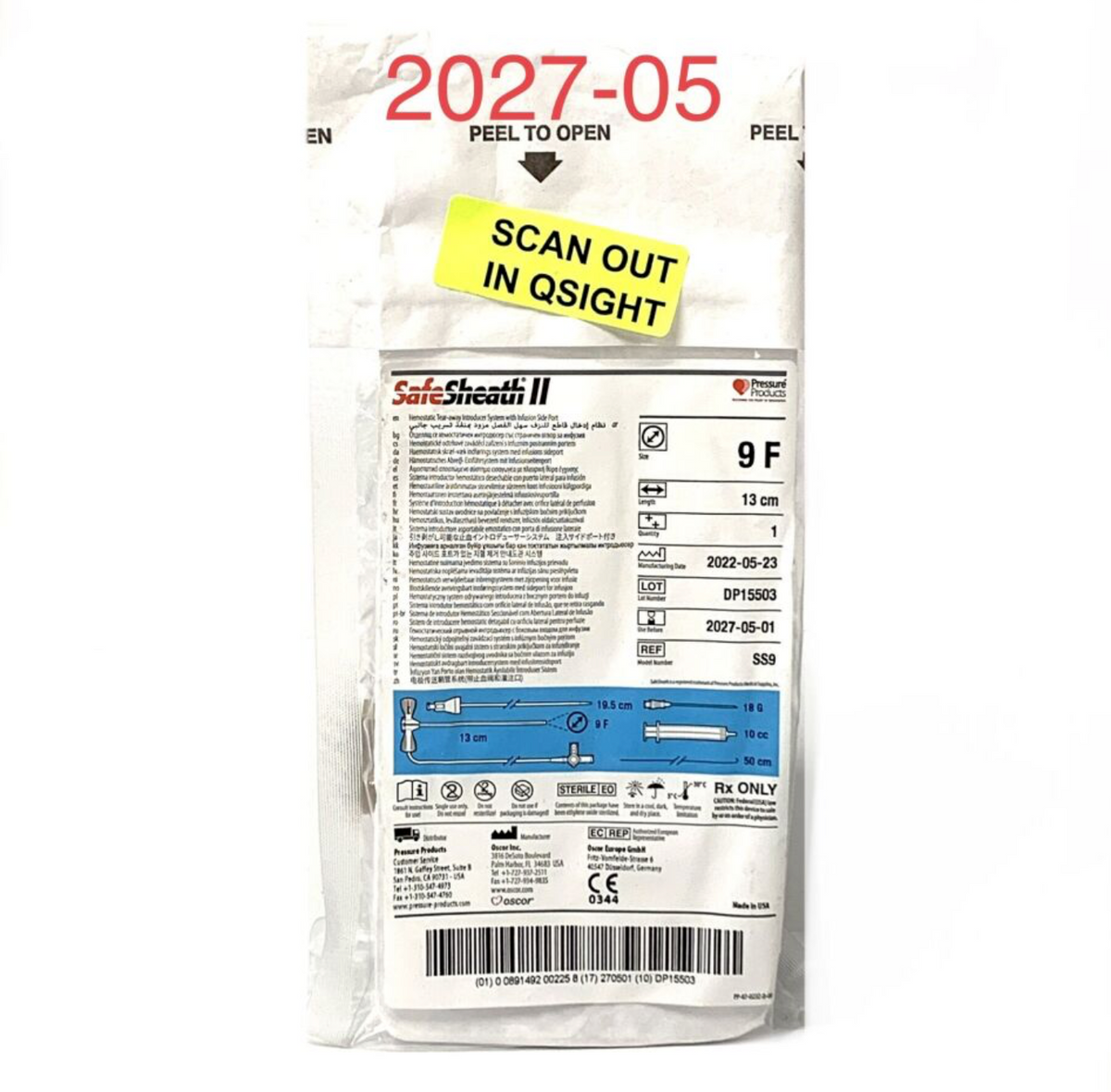 PRESSURE PRODUCTS SS9 SAFESHEATH II SIZE 9F EXP 2027 05