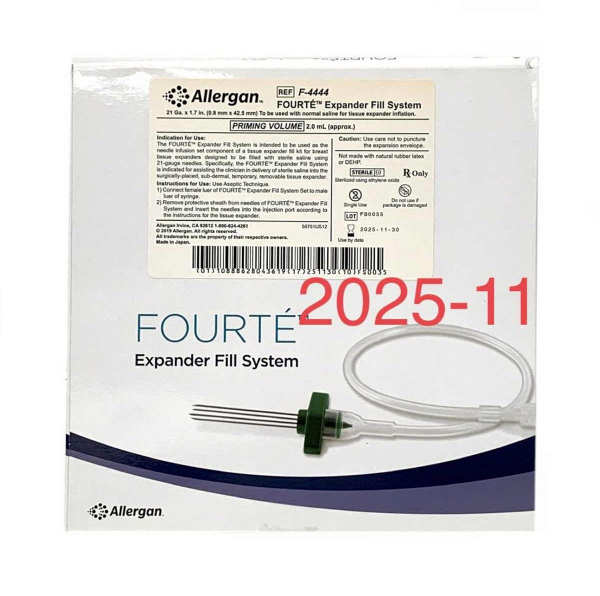 ALLERGAN F-4444 FOURTE EXPANDER FILL SYSTEM EXP 2025 11