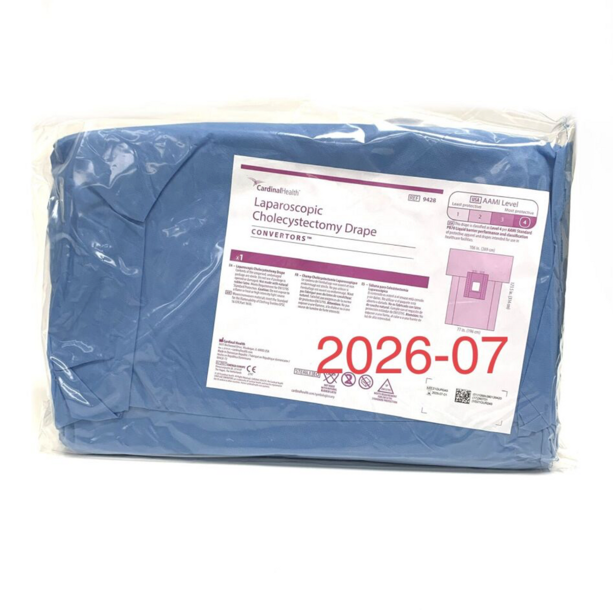 CARDINAL HEALTH 9428 LAPAROSCOPIC CHOLECCYSTECTOMY DRAPE CONVERTORS EXP 2026 07