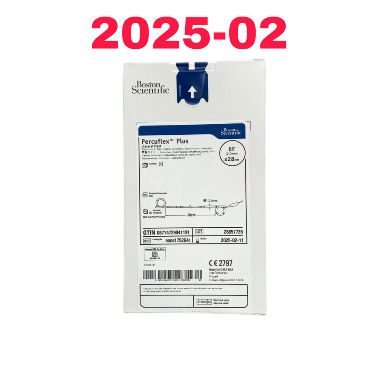BOSTON SCIENTIFIC M0061752640 PERCUFLEX PLUS URETERAL STENT EXP 2025 02